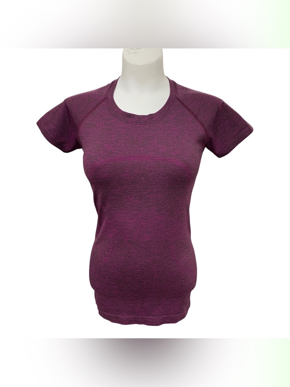 lululemon athletica Short-Sleeve Fitted Crew Top - Plum Heather Size S